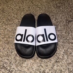 ALO Yoga Kids Black and White Sandals